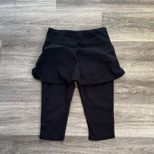 Sweaty Betty Black Skort Leggings Size Small Cropped Tights